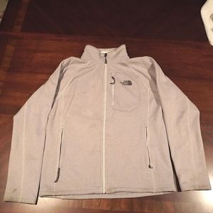 37a) THE NORTH FACE Men's Sz. Med Grey Fleece Jacket